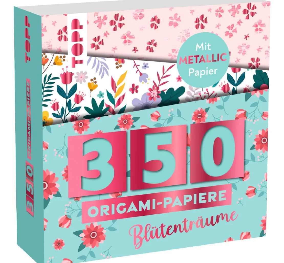 350 Origami-Block Blütenträume