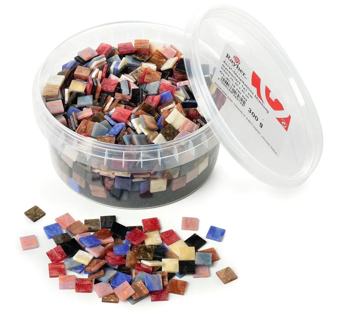 Acryl-Mosaiksteine "Marmoriert", 300g
