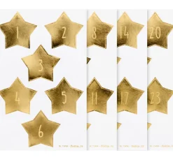 Adventskalendersticker "Stars Gold"