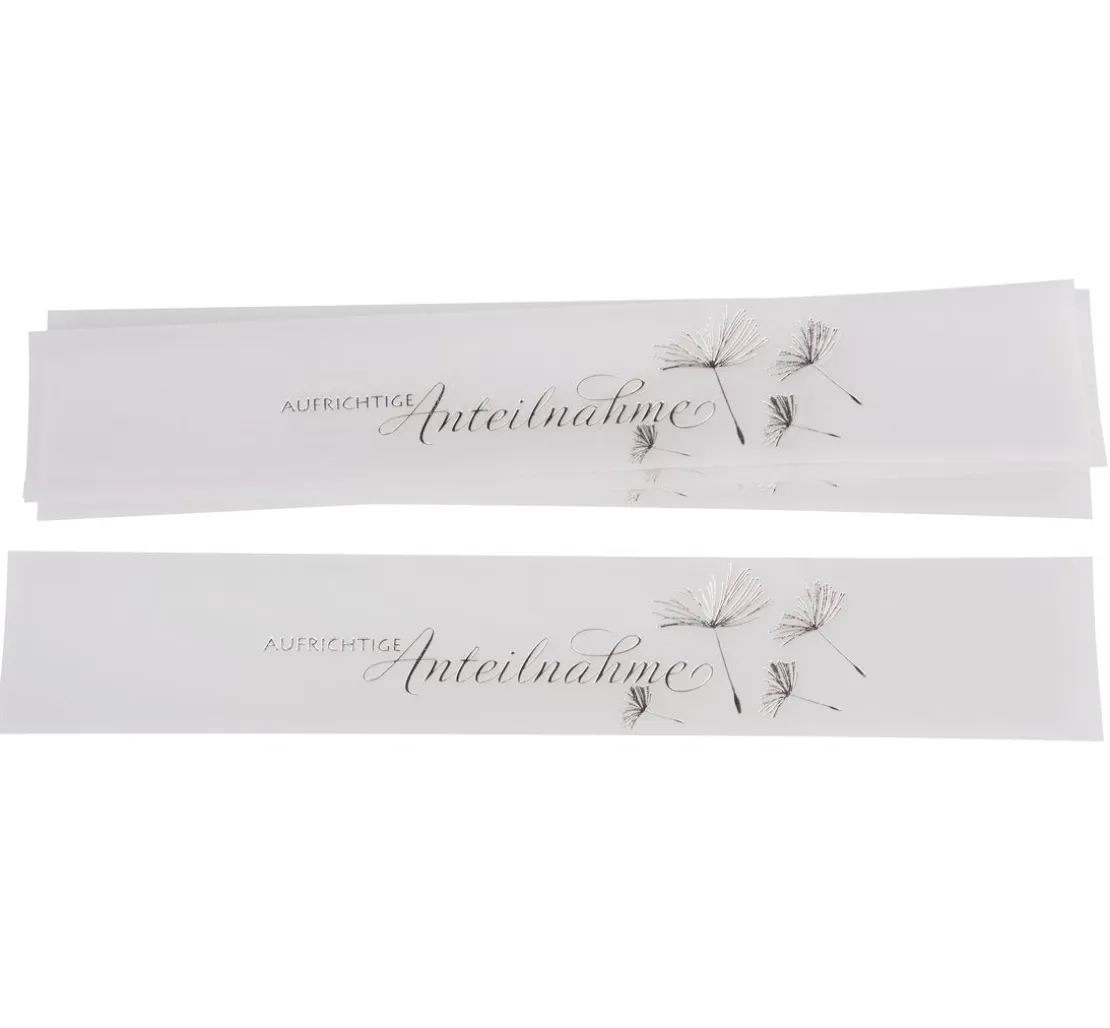Banderole "Aufrichtige Anteilnahme"