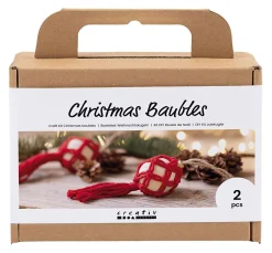 Bastelset Weihnachtskugeln "Makramee"