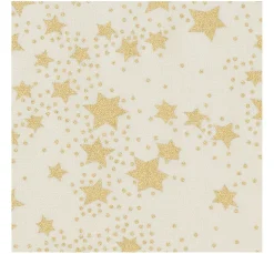 Baumwoll-Stoff "Sterne", Creme