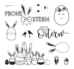 Clear Stamps "Frohe Ostern"