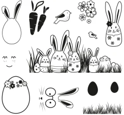 Clear Stamps "Hasenfamilie"