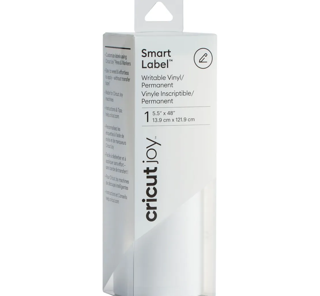 Cricut Joy Selbstklebende Vinylfolie "Smart Labels - White", 13,9 x 121,9 cm