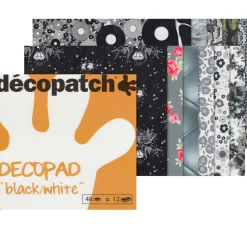 Décopatch Papierblock "Decopad Black and White"