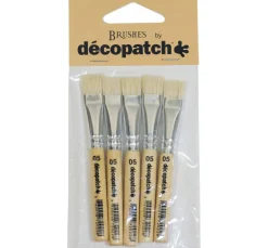Décopatch Seiden-Borstenpinsel Nr. 5, 5 Stück