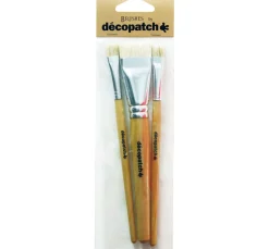 Décopatch Seiden-Borstenpinsel, 3-er Set