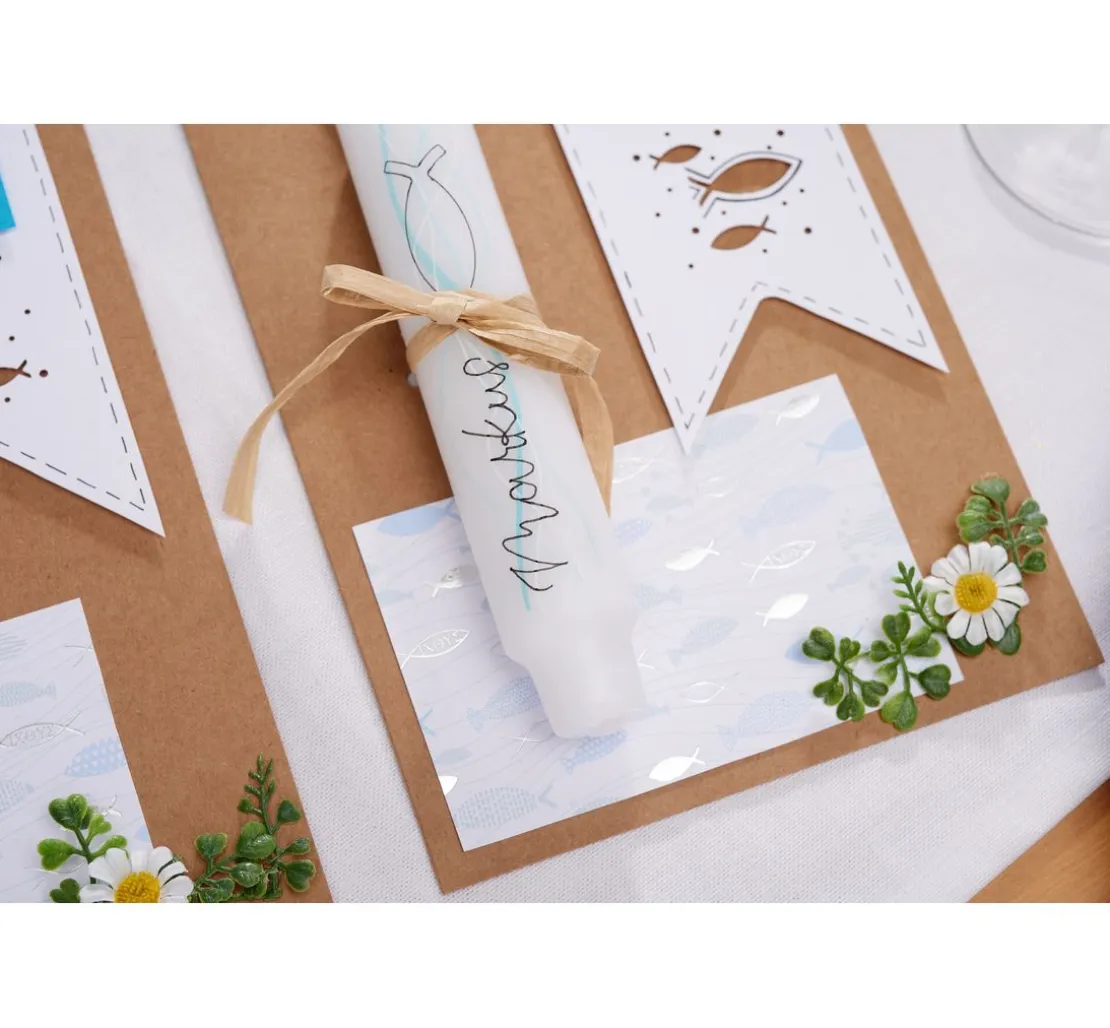 Designkarton "Hotfoil", Fischschwarm