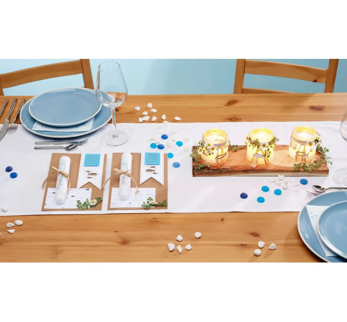 Designkarton "Hotfoil", Fischschwarm