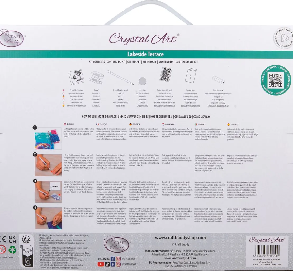 Diamond Painting "Crystal Art Kit", 40 x 50 cm