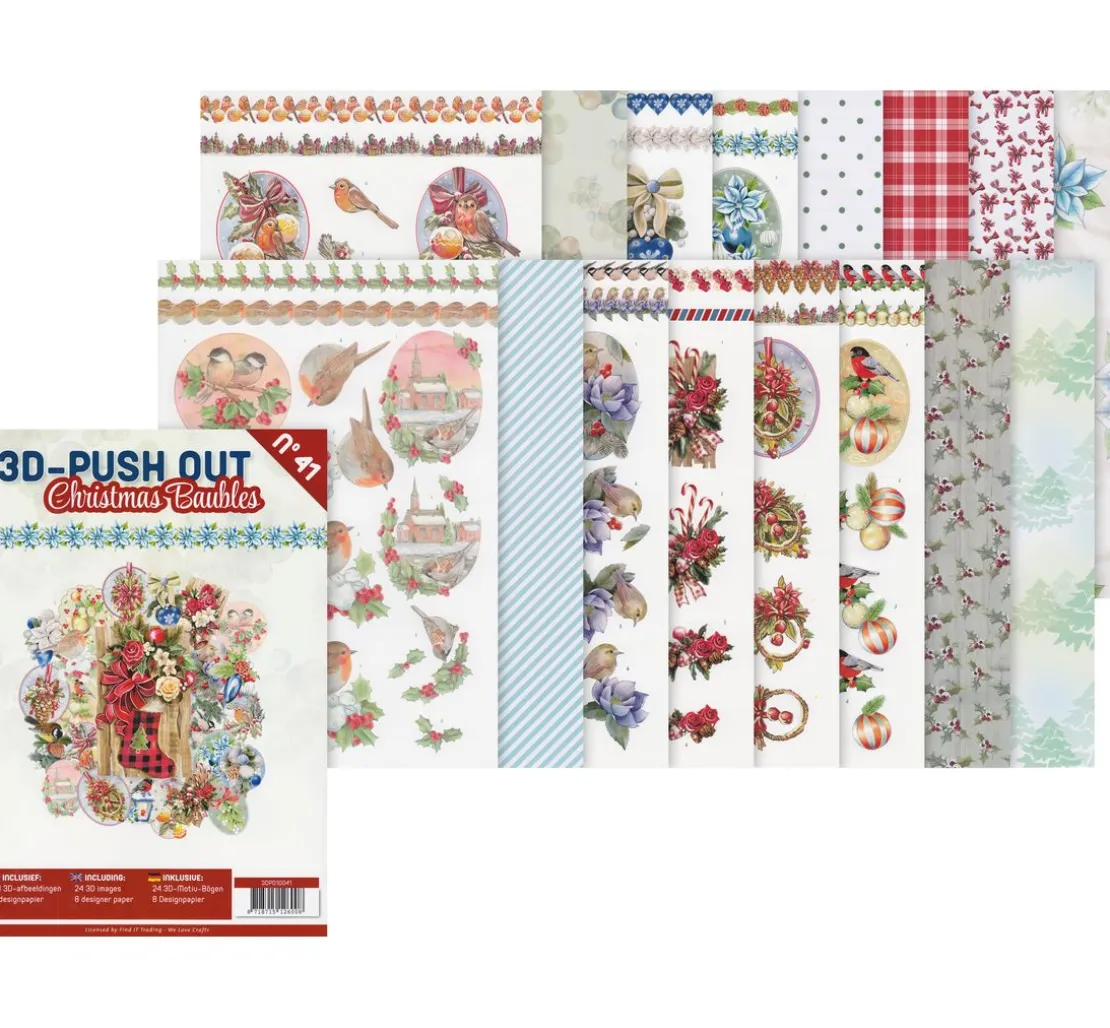 3D-Stanzbogenbuch "Christmas Baubles"