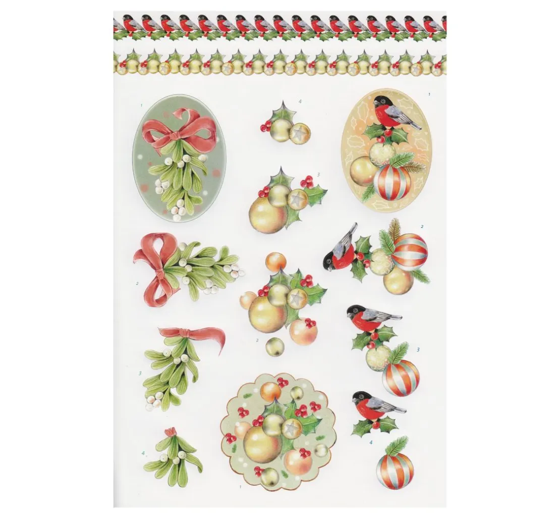 3D-Stanzbogenbuch "Christmas Baubles"