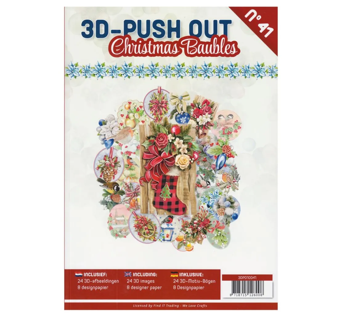 3D-Stanzbogenbuch "Christmas Baubles"