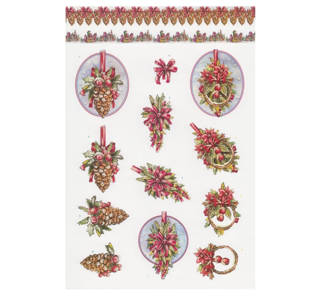 3D-Stanzbogenbuch "Christmas Baubles"