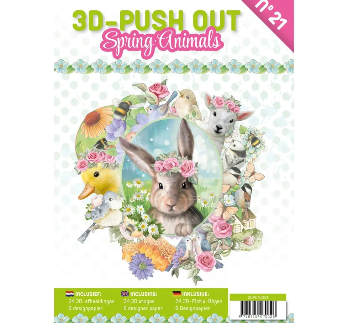 3D-Stanzbogenbuch "Spring Animals"