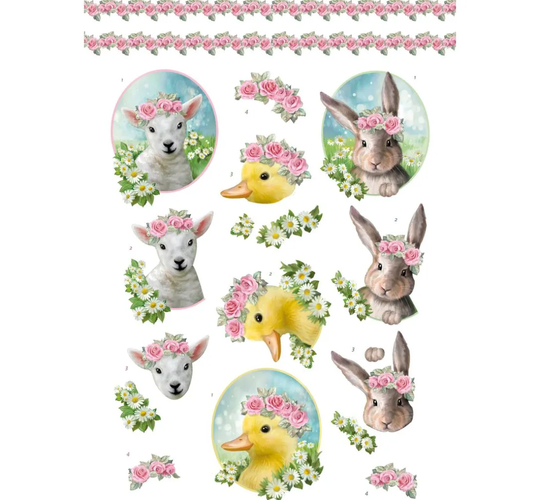 3D-Stanzbogenbuch "Spring Animals"