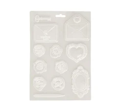 3D-Texturform "Shabby Rose - Letters & Seals"