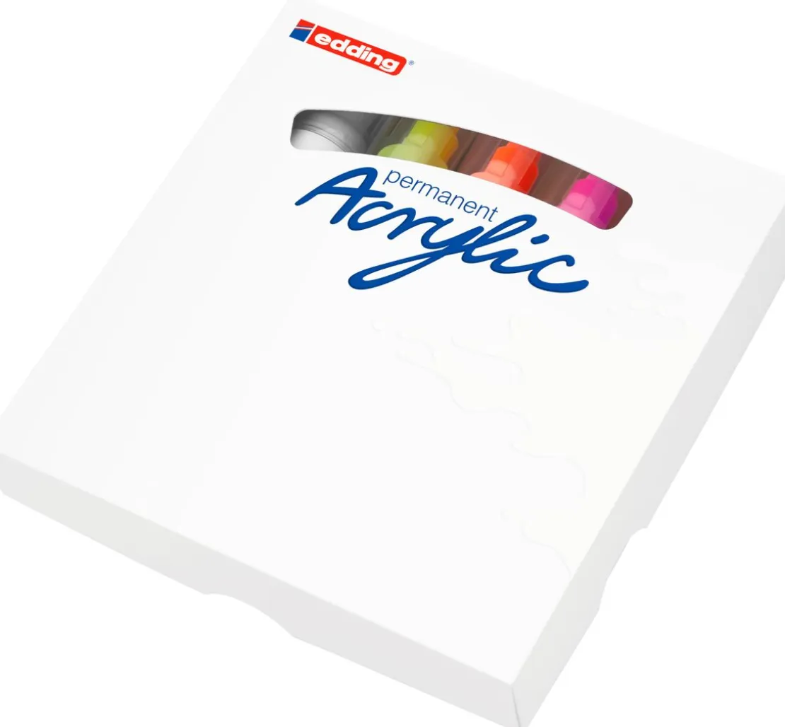 edding 5000 Acrylic "Acrylmarker - Neon", Breit, 5er-Set