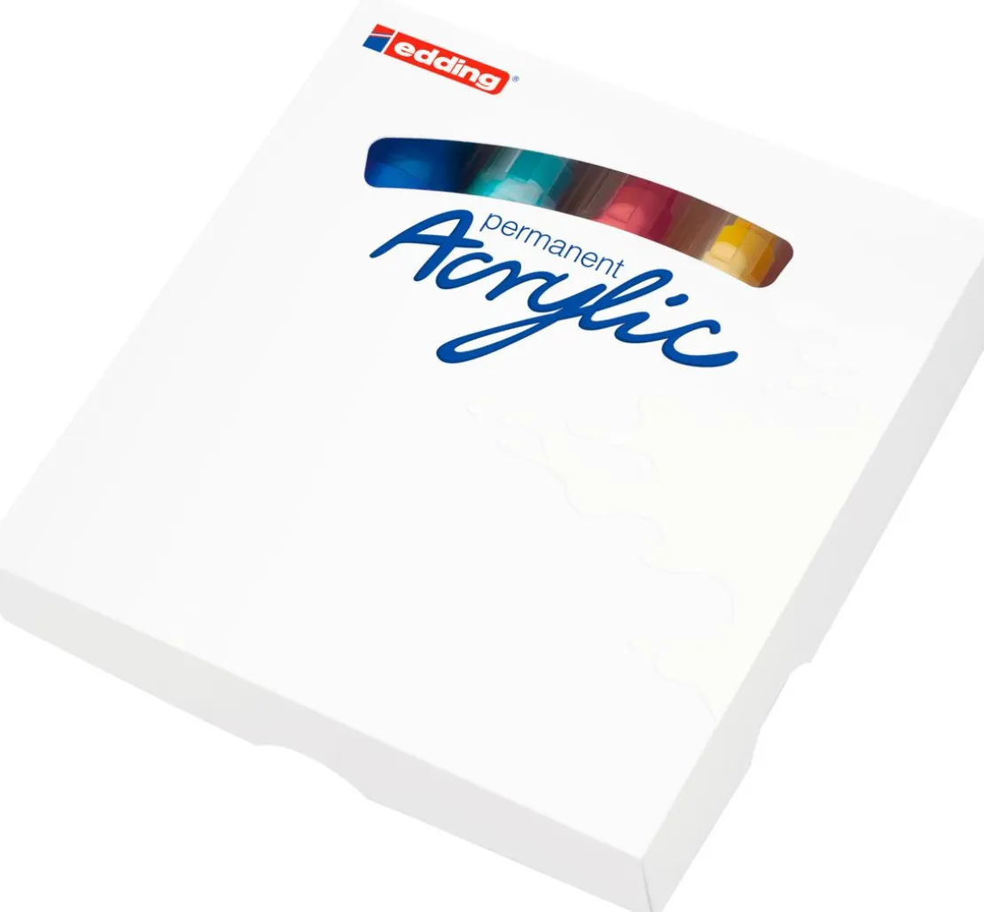 edding 5000 Acrylic "Acrylmarker - Abstrakt", Breit, 5er-Set
