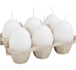 Eierkerzen, 6er-Pack im Eierkarton