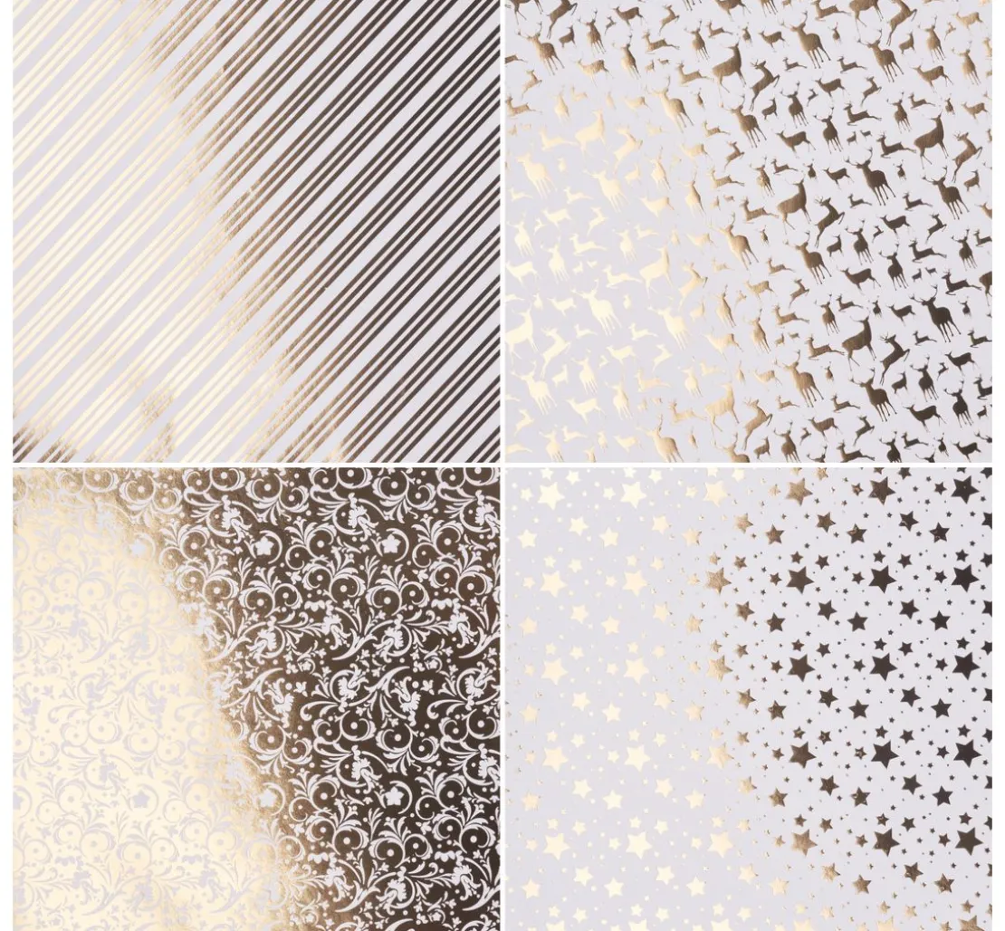 Faltpapier "Golden X-Mas"