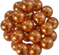 Glaswachsperlen, Ø 8mm, 25Stk., goldgelb (hellorange)