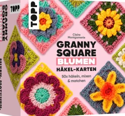 Häkel-Karten Granny Square "Blumen"