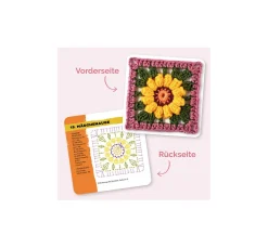 Häkel-Karten Granny Square "Blumen"