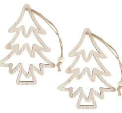 Holz-Anhänger Tannenbaum "Hollow"