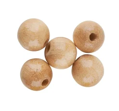Holzperlen, Ø 10 mm, ca. 50 Stück