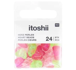 itoshii Perlen-Set "Glitzerherzen"