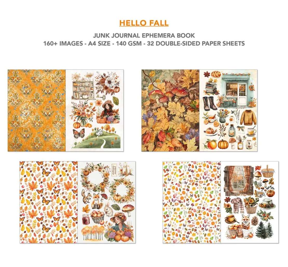 Junk Journal & Ephemera Book "Hello Fall"