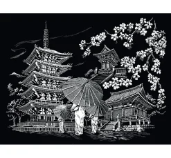 Kratzbild "Kyoto Temple"