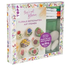 Kreativ-Set "Sag's mit Blumen - Florale Botschaften auf Steinen."