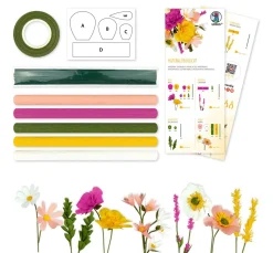 Krepppapier-Blumen-Set