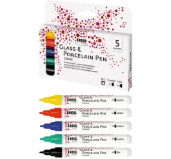 KREUL Glass & Porcelain Pen "Classic", 5er-Set