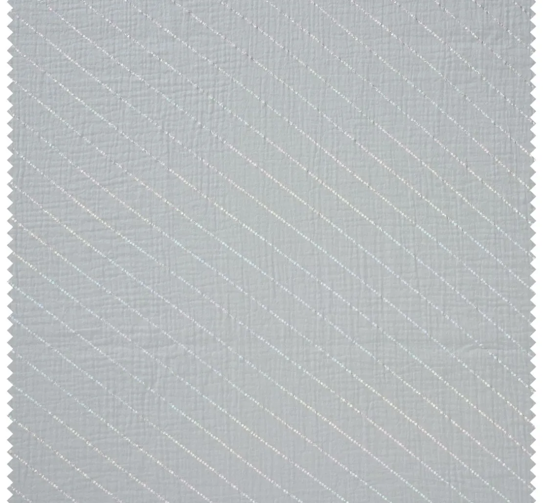 Krinkel-Musselin Baumwoll-Stoff mit Hot-Foil Effekt "Streifen"