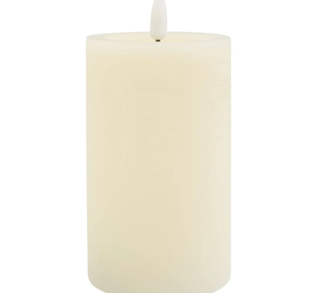 LED-Echtwachskerze "12,5 x 7,5 cm", mit Timer