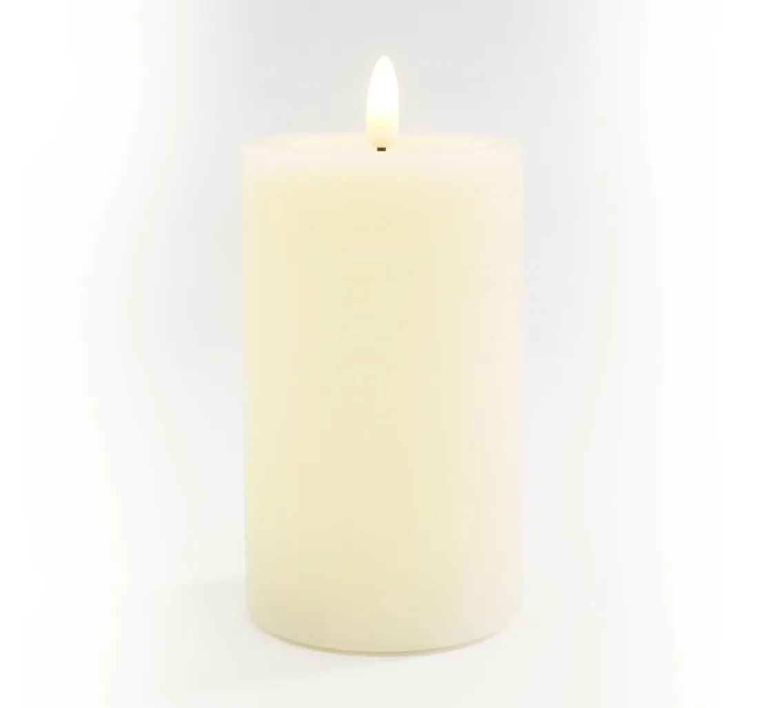 LED-Echtwachskerze "12,5 x 7,5 cm", mit Timer