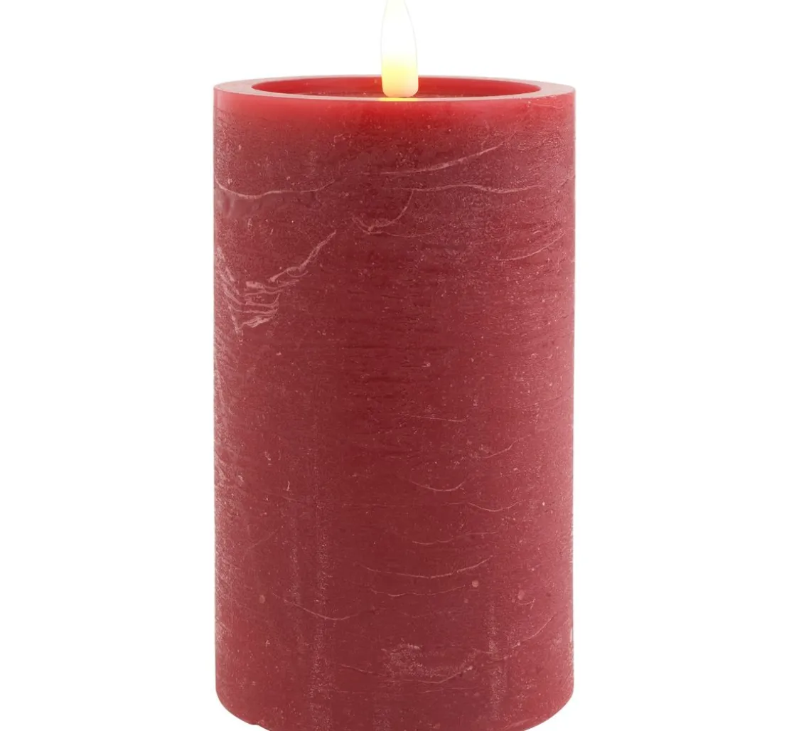 LED-Echtwachskerze "12,5 x 7,5 cm", mit Timer