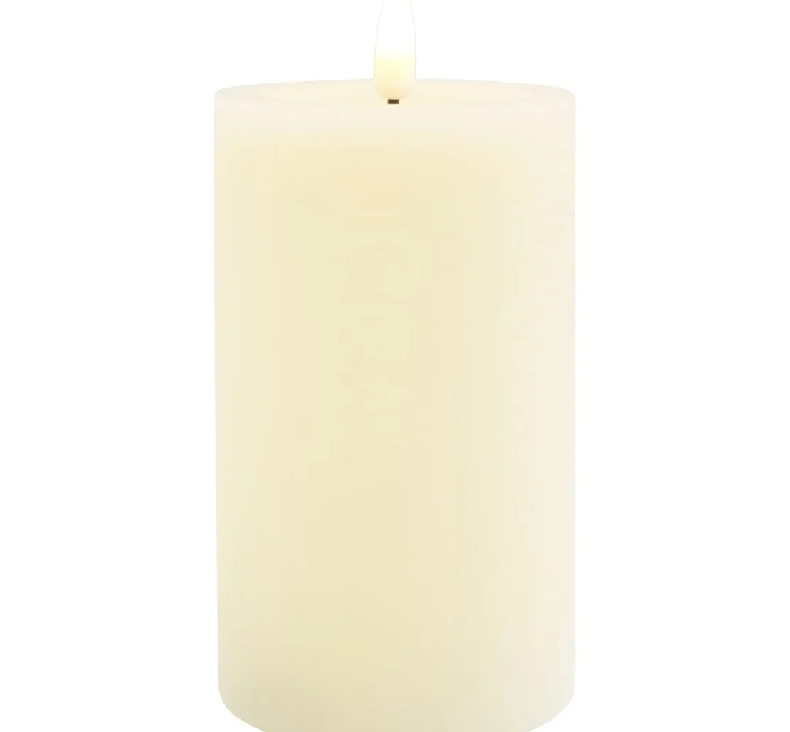 LED-Echtwachskerze "12,5 x 7,5 cm", mit Timer