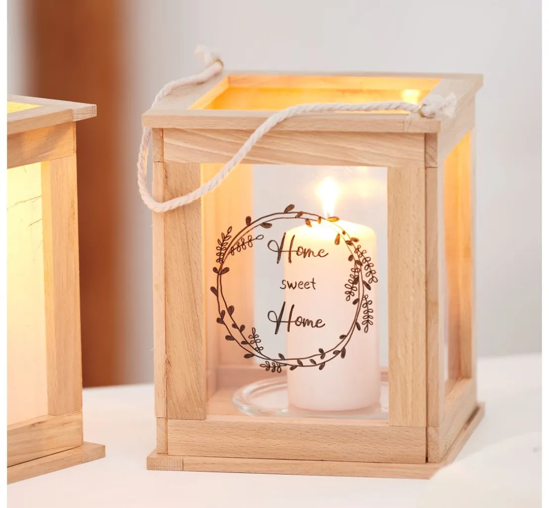LED-Echtwachskerze "12,5 x 7,5 cm", mit Timer