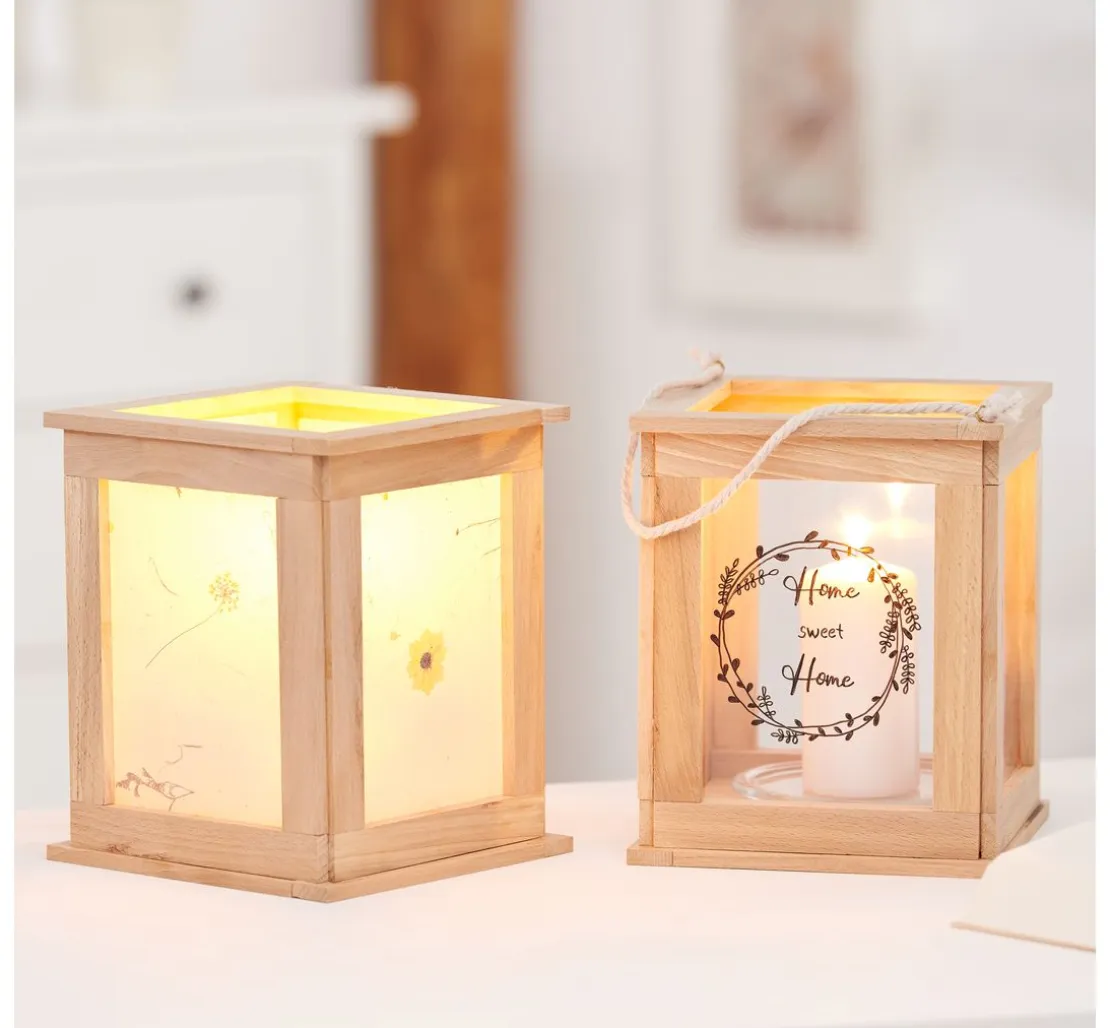 LED-Echtwachskerze "12,5 x 7,5 cm", mit Timer