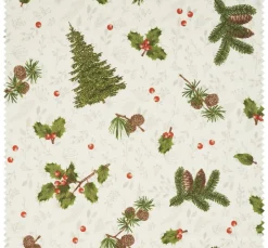 Motiv-Stoff Leinenoptik "Woodland"