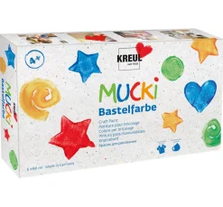 MUCKI Bastelfarbe, 6er Set à 80 ml
