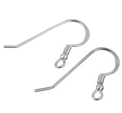 Ohrhaken mit Feder, 925er Sterling-Silber
