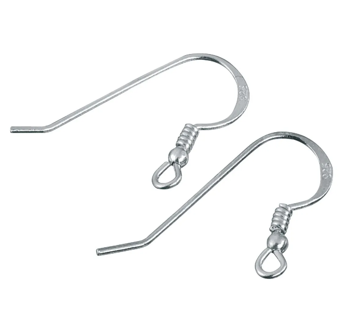 Ohrhaken mit Feder, 925er Sterling-Silber