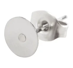 Ohrstecker Edelstahl, 6 mm Platte