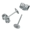 Ohrstecker mit Platte, 925er Sterling-Silber, 2 Stück